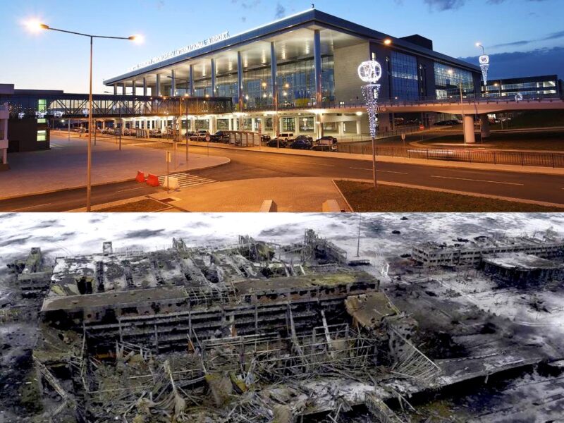 Airport Donetsk (prima e dopo la battaglia)