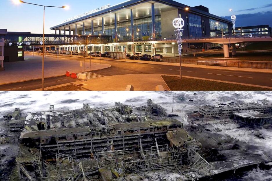 Airport Donetsk (prima e dopo la battaglia)