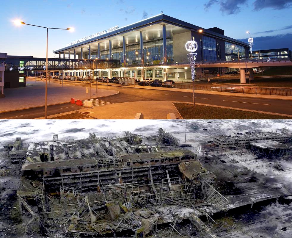 Airport Donetsk (prima e dopo la battaglia)