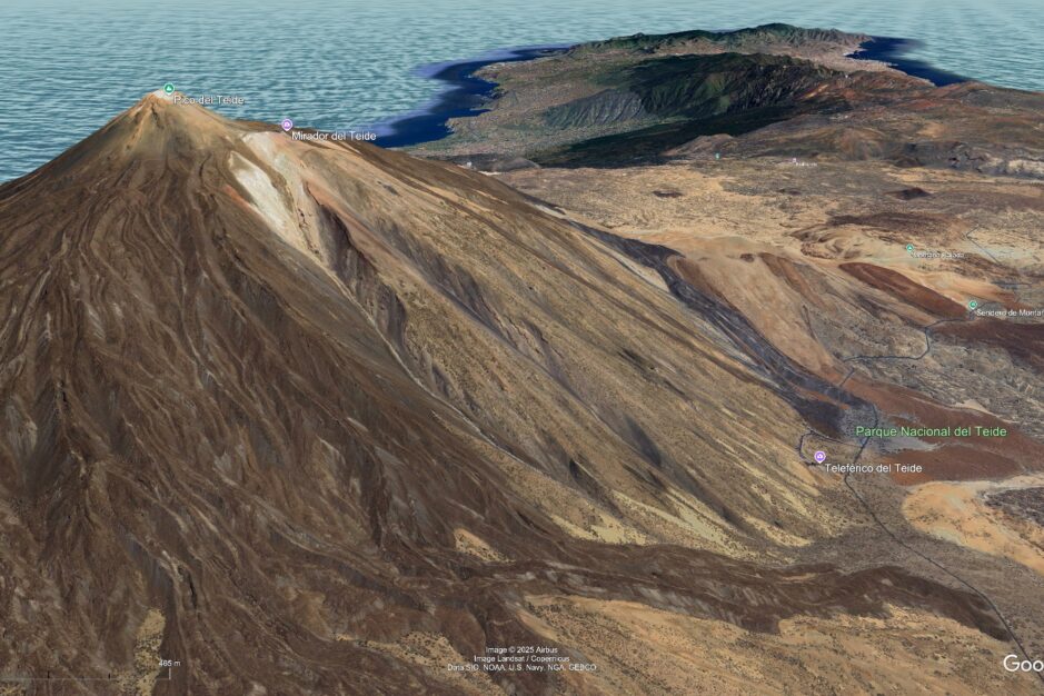 Pico del Teide by Google Earth 2025