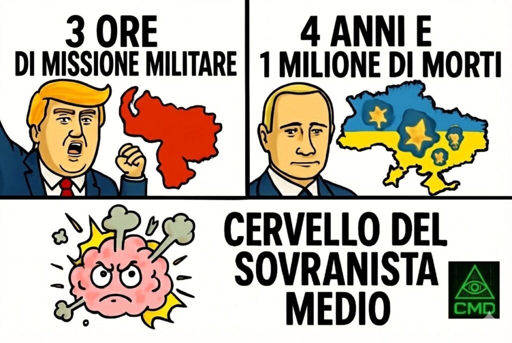 In realtà sono morte 80 persone nell'attacco a Caracas, per cui in 4 anni ne sarebbero morti come in Ucraina.