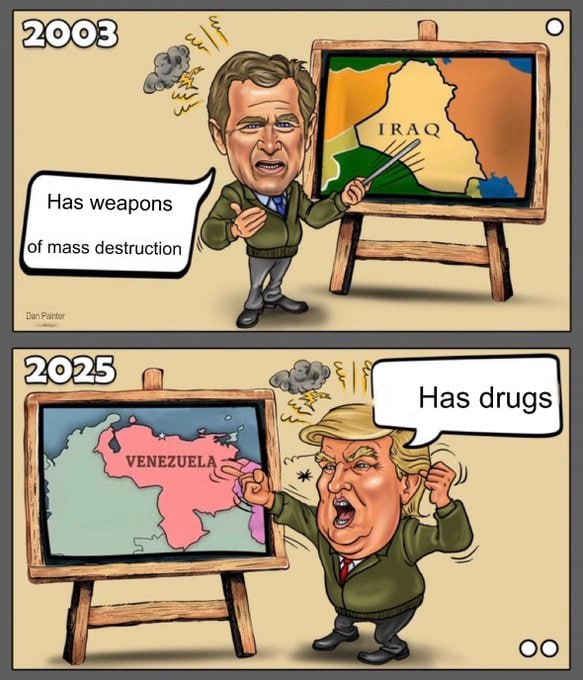 Le scuse per attaccare l'Iraq e Venezuela... polvere bianca!