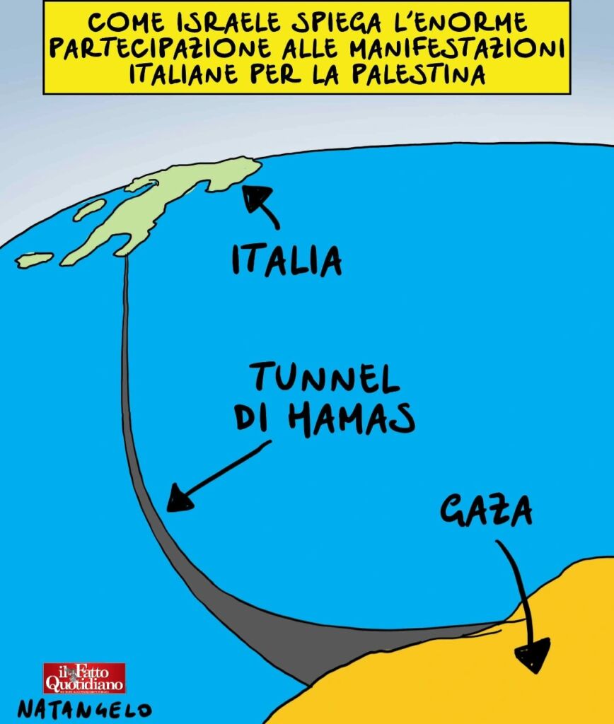 PRO PALESTINA: SPIEGABILE SOLO CON I TUNNEL CHE COLLEGANO HAMAS ALL'ITALIA!