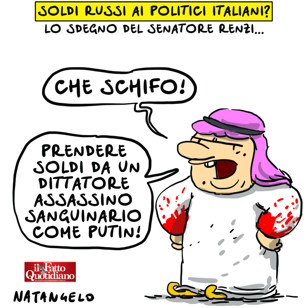 RENZI COME DIPENDENTE ARABIA SAUDITA, CHE SCHIFA I SOLDI RUSSI ALL'ITALIA