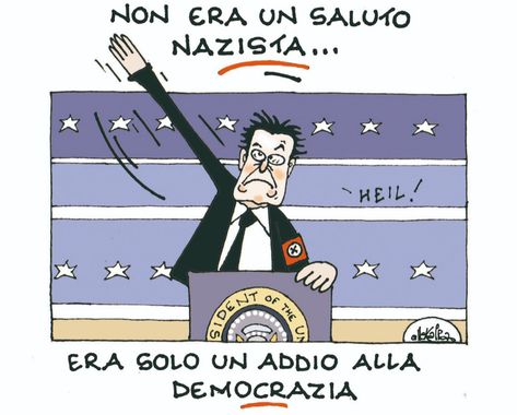 NON ERA UN SALUTO NAZISTA... MA ALLA DEMOCRAZIA!