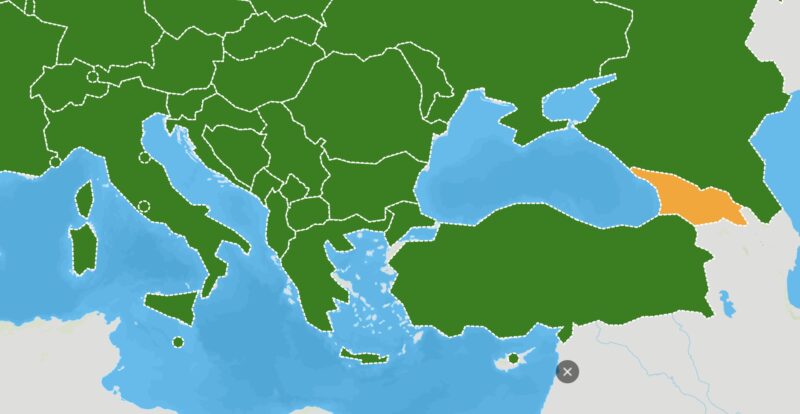 Georgia (in arancio)