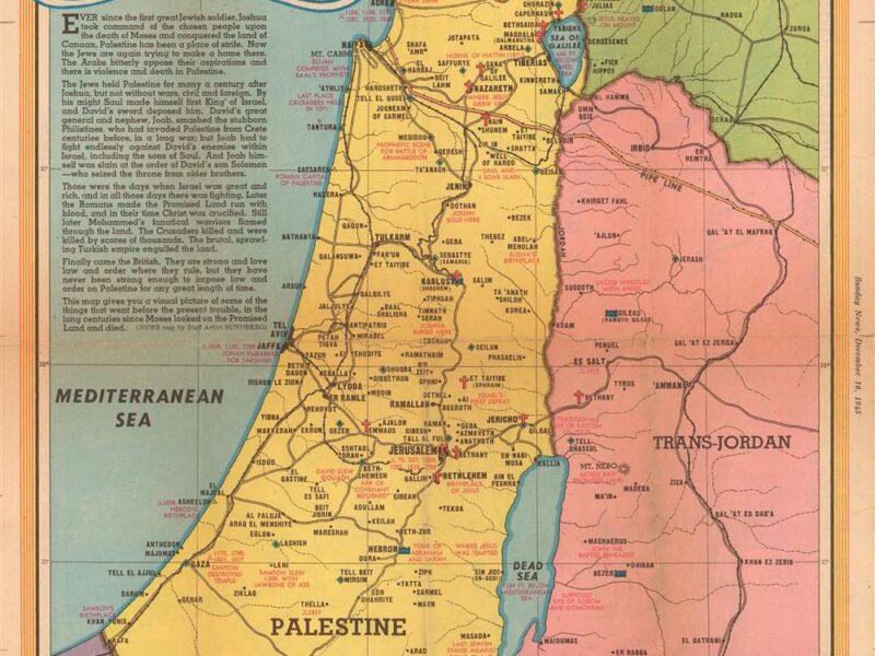 Canaan "Terra di Conflitti" - da una mappa del 1938