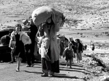 Palestinesi in fuga verso il Libano nel 1948