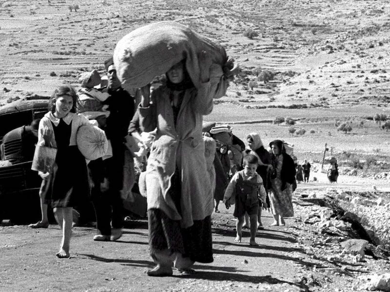 Palestinesi in fuga verso il Libano nel 1948