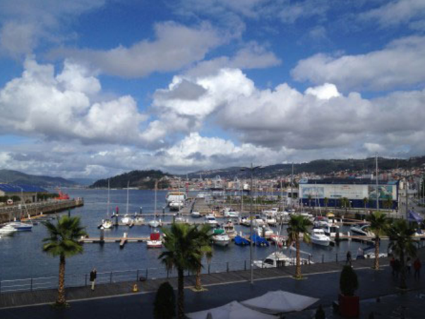 Porto turistico di Vigo, una città portuale situata nella regione della Galizia, nel nord-ovest della Spagna