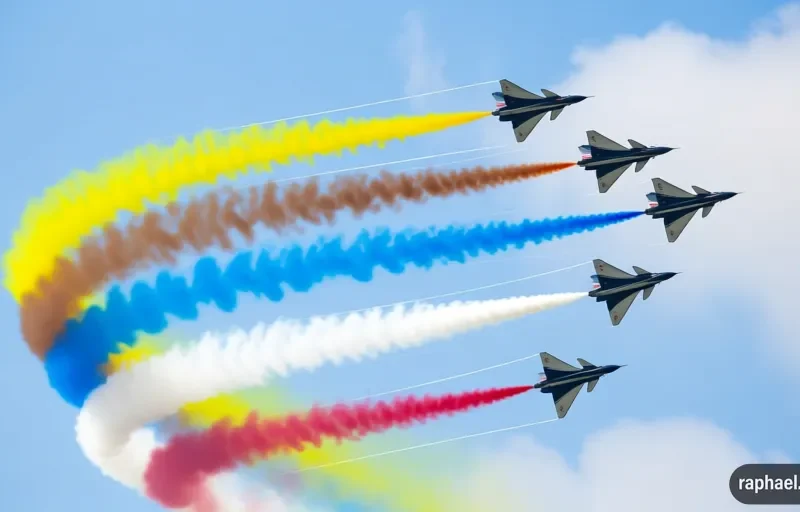 Airshow cinese in Egitto (immagine AI)