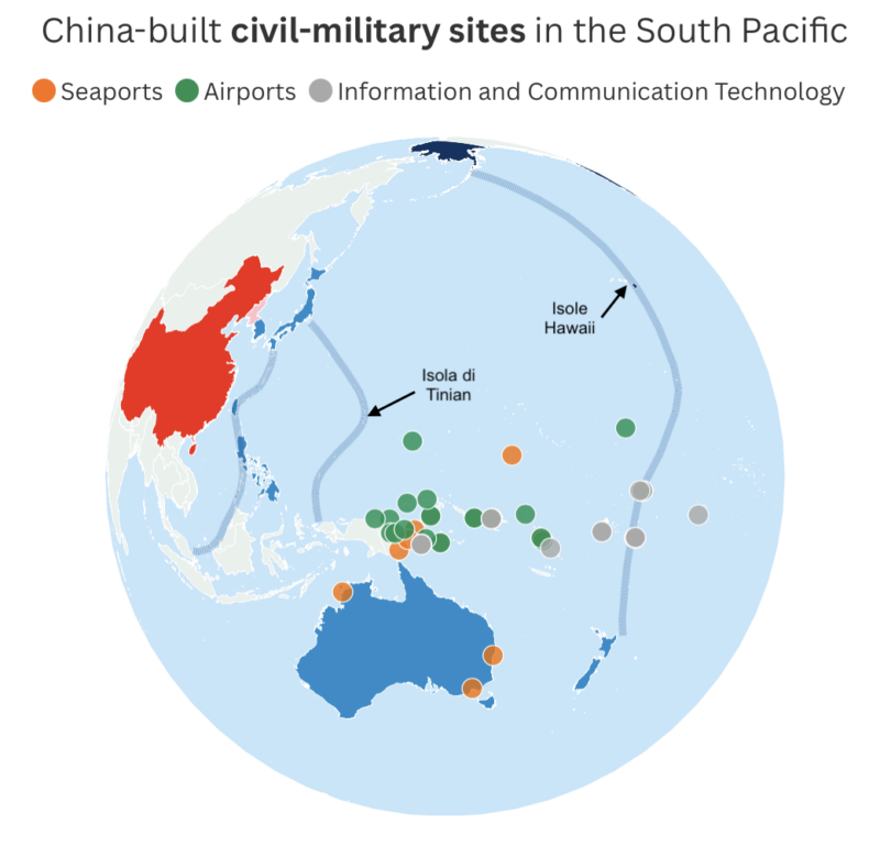 Tutti i Porti, Aeroporti e Infrastrutture cinesi in un'unica mappa.