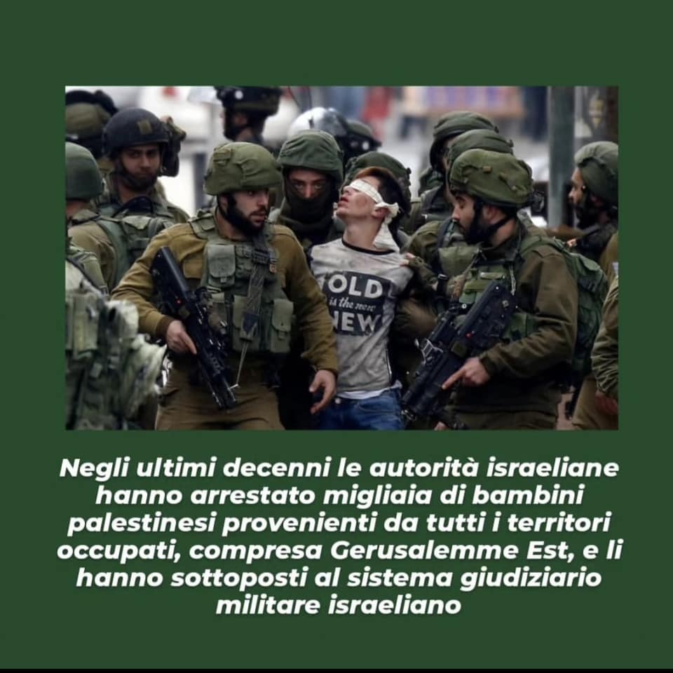 Negli ultimi decenni le autorità israeliane hanno arrestato migliaia di bambini palestinesi provenienti da tutti i territori occupati, compresa Gerusalemme Est, e li hanno sottoposti al sistema giudiziario militare israeliano.