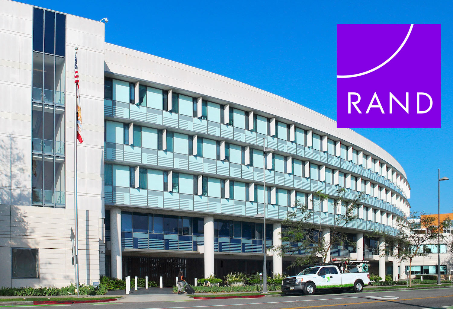 RAND Corporation headquarters in Santa Monica, California. Photographed on March 28, 2015 by user Coolcaesar.