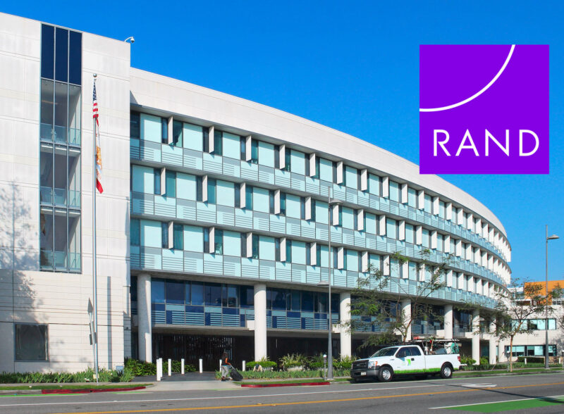 RAND Corporation headquarters in Santa Monica, California. Photographed on March 28, 2015 by user Coolcaesar.