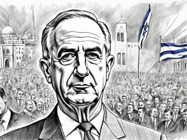 Abba Eban. Personaggio israeliano di notevole statura diplomatica. (1915-2002)
