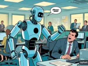 IA e Robot sono una minaccia per manager e dipendenti (immagine IA)
