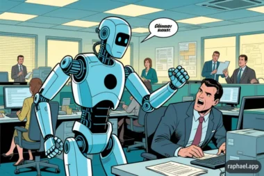 IA e Robot sono una minaccia per manager e dipendenti (immagine IA)