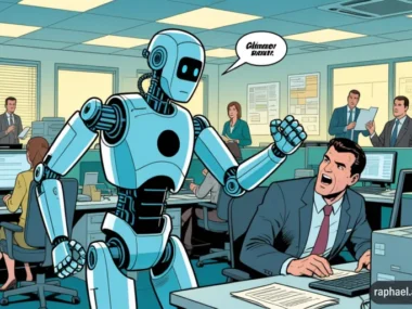 IA e Robot sono una minaccia per manager e dipendenti (immagine IA)