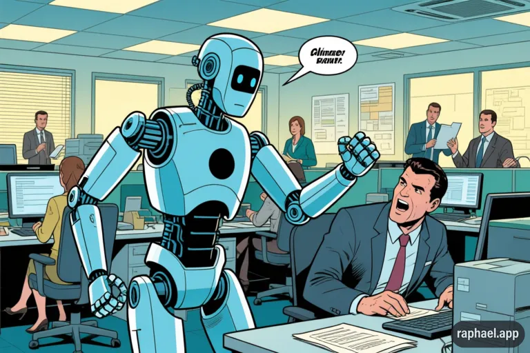 IA e Robot sono una minaccia per manager e dipendenti (immagine IA)