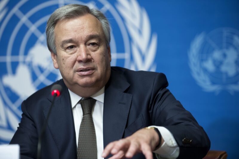 Il segretario generale dell'ONU, Guterres.