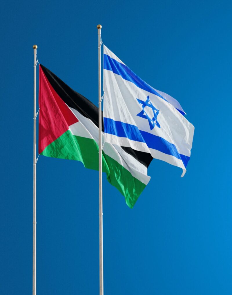 Bandiere di Israele e Palestina