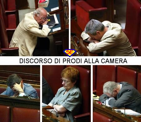 Prodi sta parlando alla Camera.