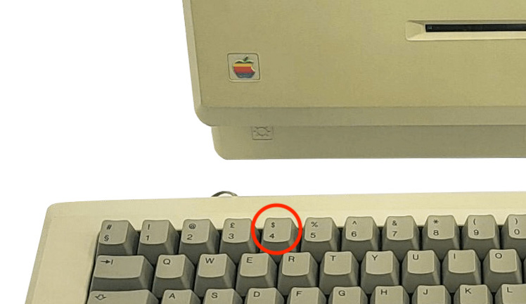 Carattere $ nella tastiera del 1984