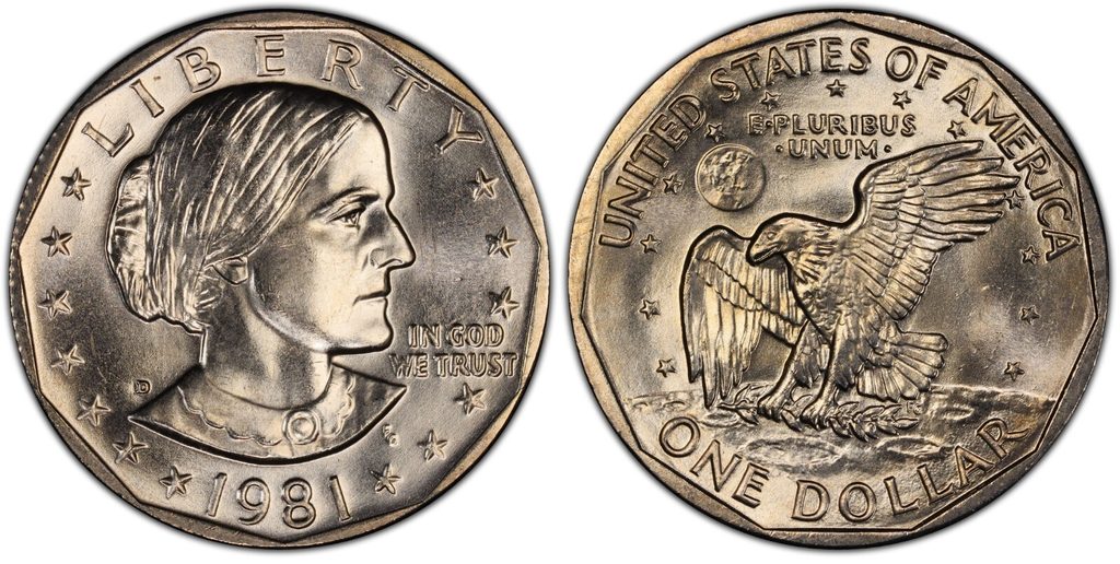 1 Dollar "Susan B. Anthony Dollar" - 1981