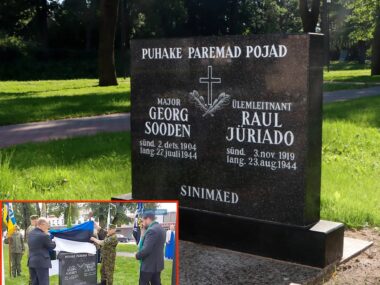 A sinistra il Maggiore Georg Sooden, 1904–1944, a destra Raul Jüriado morto 1919-1944.
