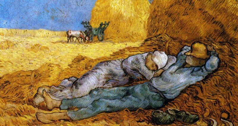 Contadini in siesta, di Van Gogh che realizzò nel 1891