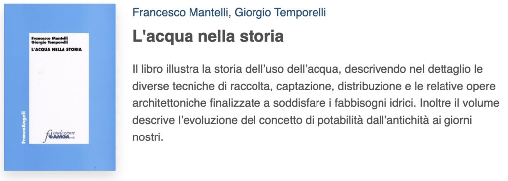 L'acqua nella storia