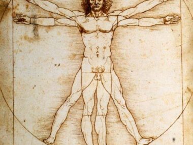 Uomo Vitruviano (bozzetto di Leonardo da Vinci)