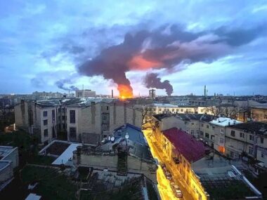 Un drone russo ha colpito la sede dei TCC.